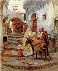 Frederick Arthur Bridgman Famous Paintings - The Orange Seller